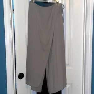 Eileen Fisher silk wrap pants, small, bone